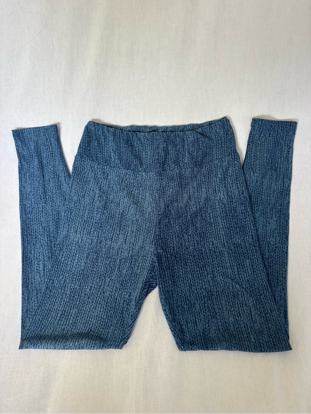 Lularoe Women's Blue Heathered Stretch Leggings
